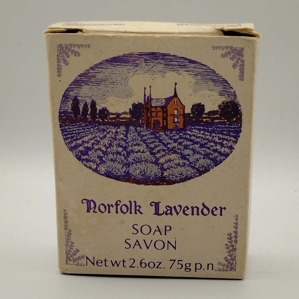 Vintage Norfolk Lavender Soap Bar 2.6oz 75g Made in England Caley Mill Boxed